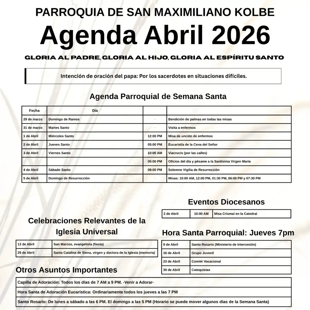 agenda abril 2026
